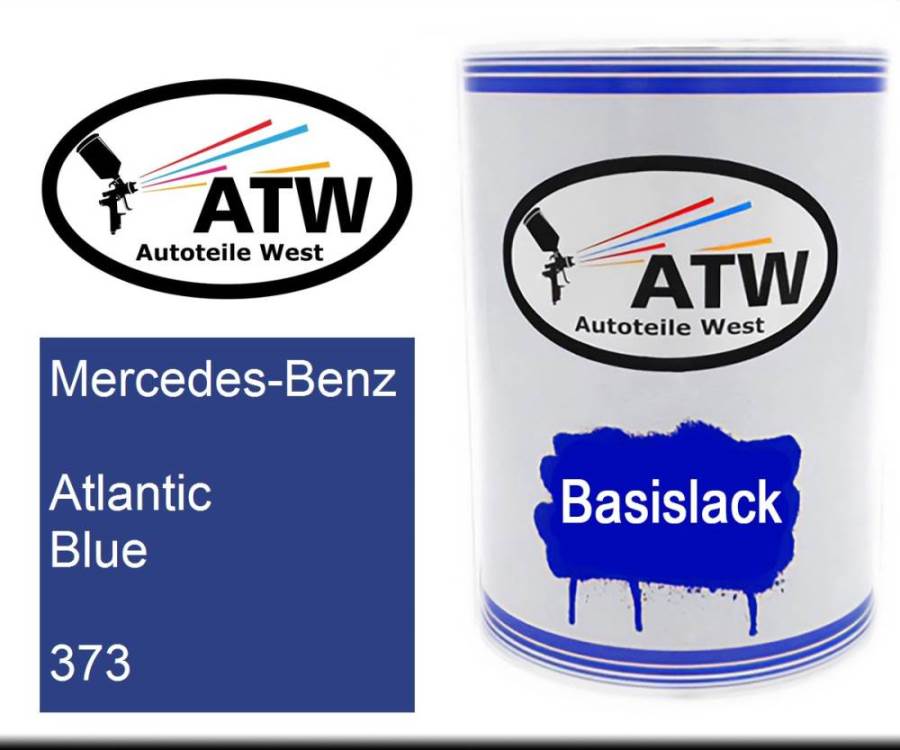 Mercedes-Benz, Atlantic Blue, 373: 500ml Lackdose, von ATW Autoteile West.